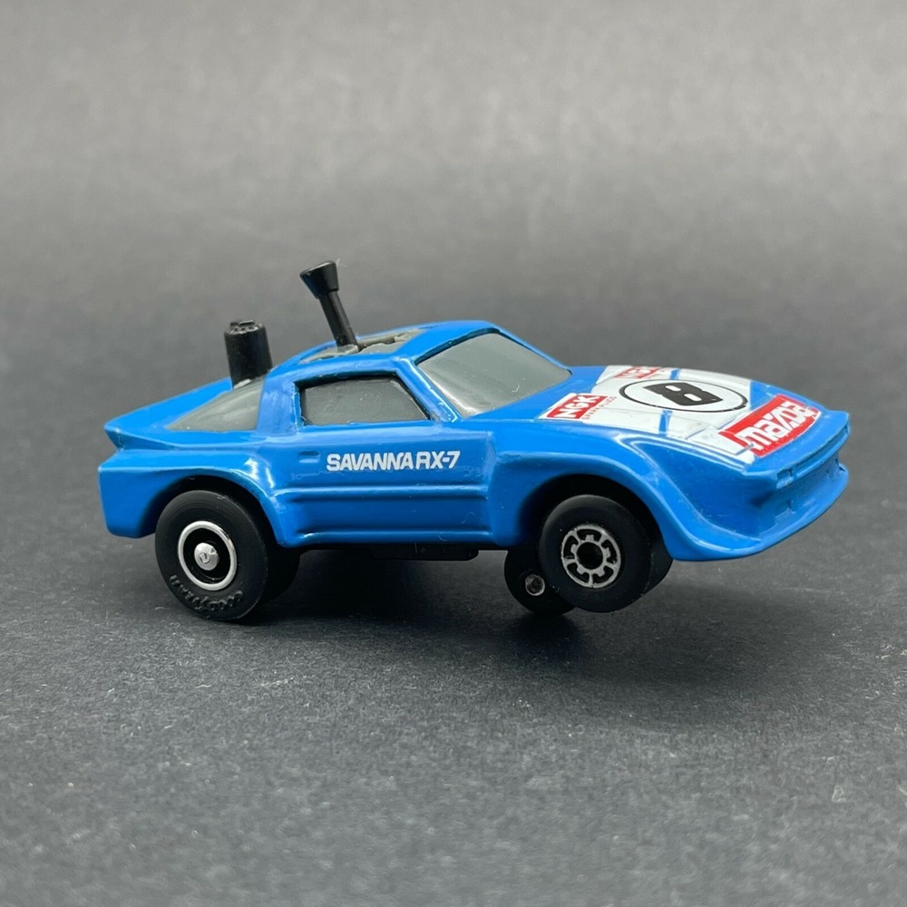 Matchbox Trick Shifters Toy Mazda Savanna RX-7 Car Blue 1/64 Scale Loose #8
